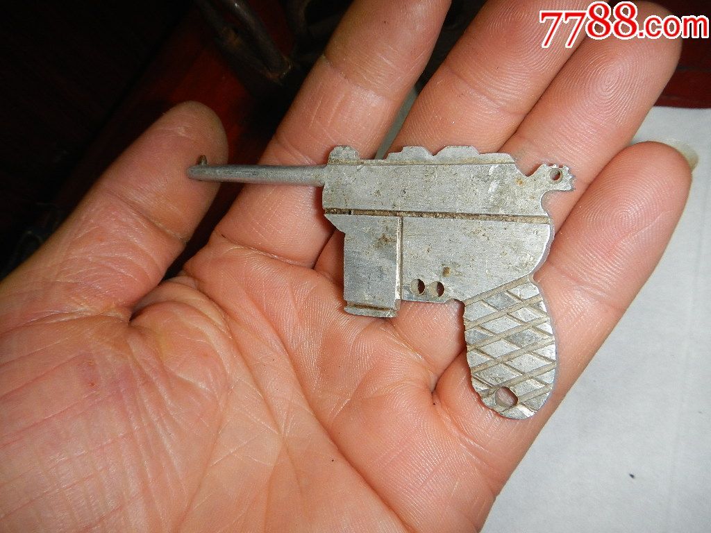 60年代-儿童玩具铝制小手枪.