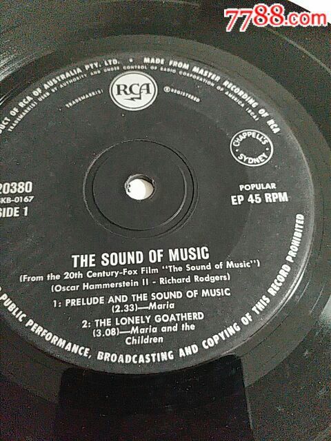 《音乐之声原声歌曲:孤独的牧羊人》(绝版7吋