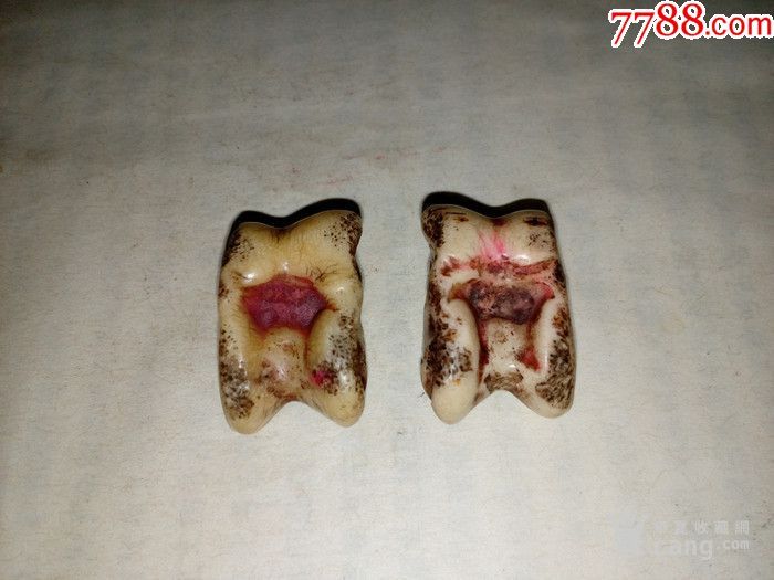 一对清代老嘎拉哈