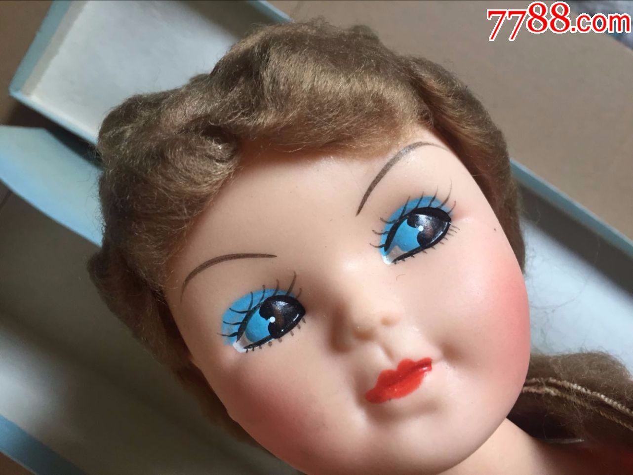 怀旧老玩具娃娃----胶皮老娃娃玩具【原盒】