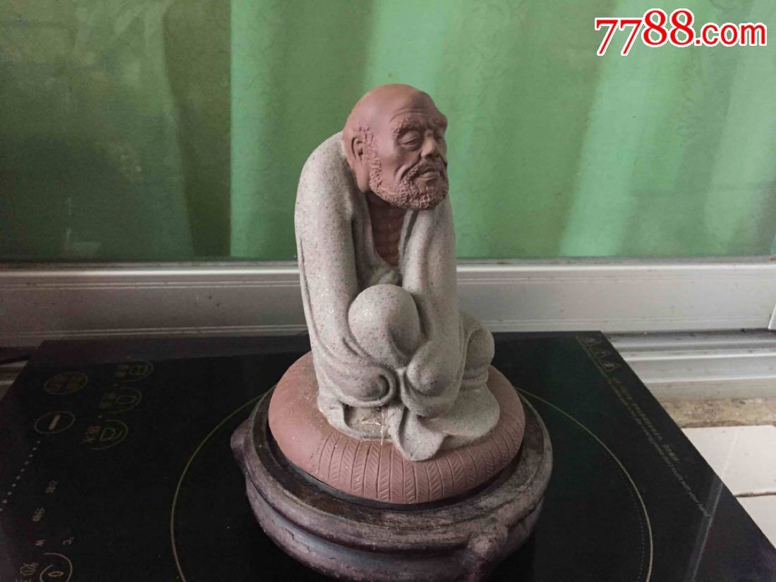 早期精美,紫砂十八罗汉之--静思罗汉