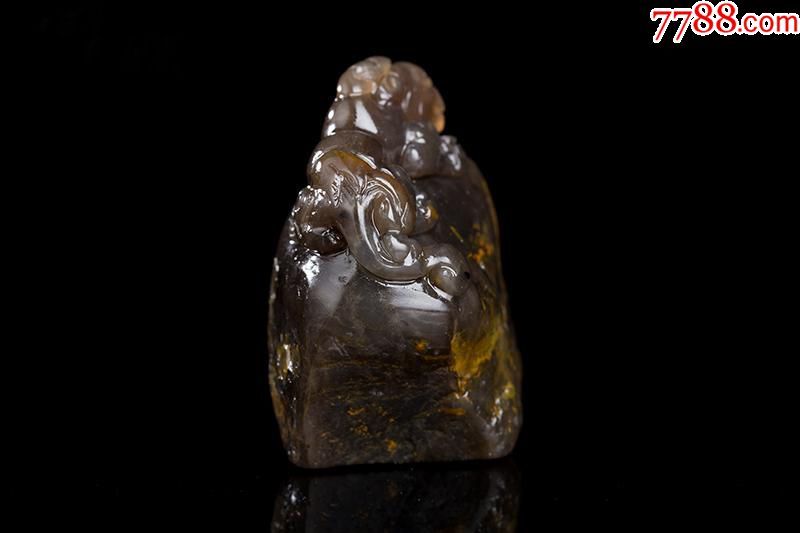 清仓寿山黑田黄石瑞兽40.7g
