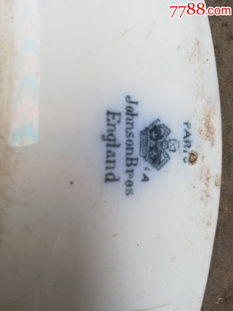 皇冠,英国的古董精品瓷盘,罕见,精品.