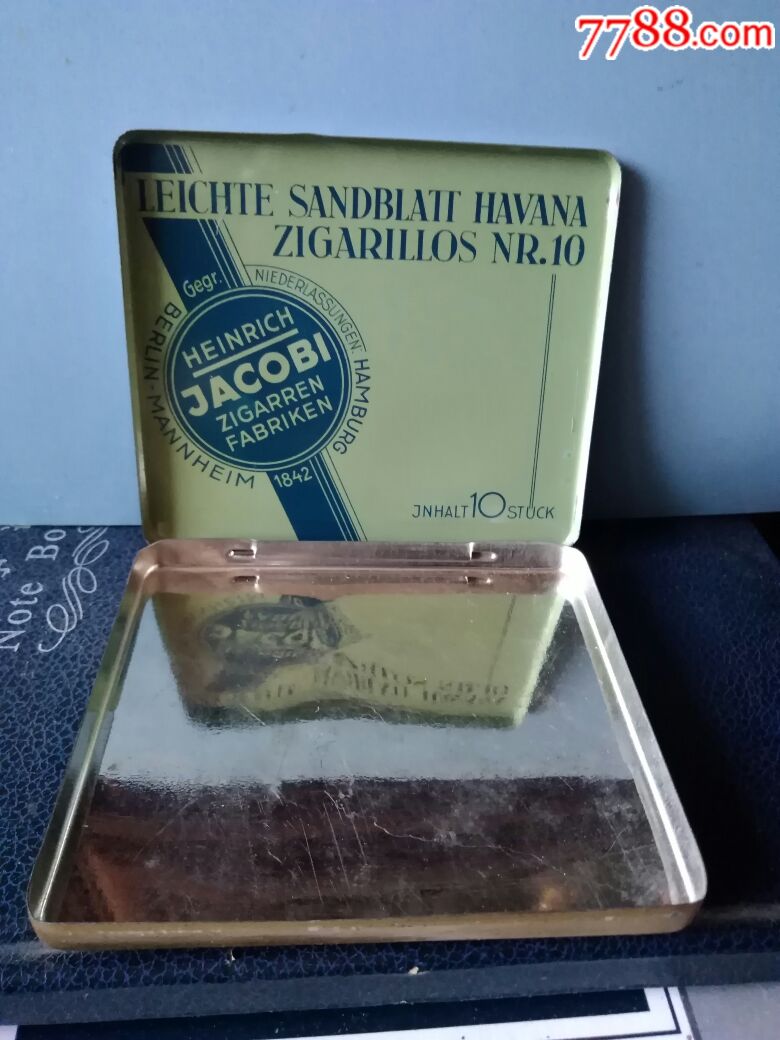 德国哈瓦那十号小雪茄方铁烟盒
