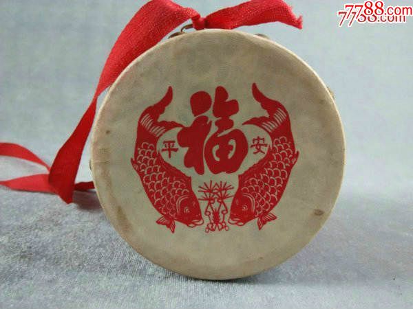 年年有余平安福大红老腰鼓一只,品好_八角鼓/腰鼓/鼓_第5张
