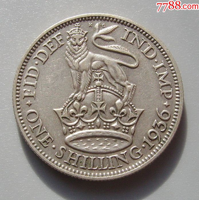 p5418英国1936年一先令银币