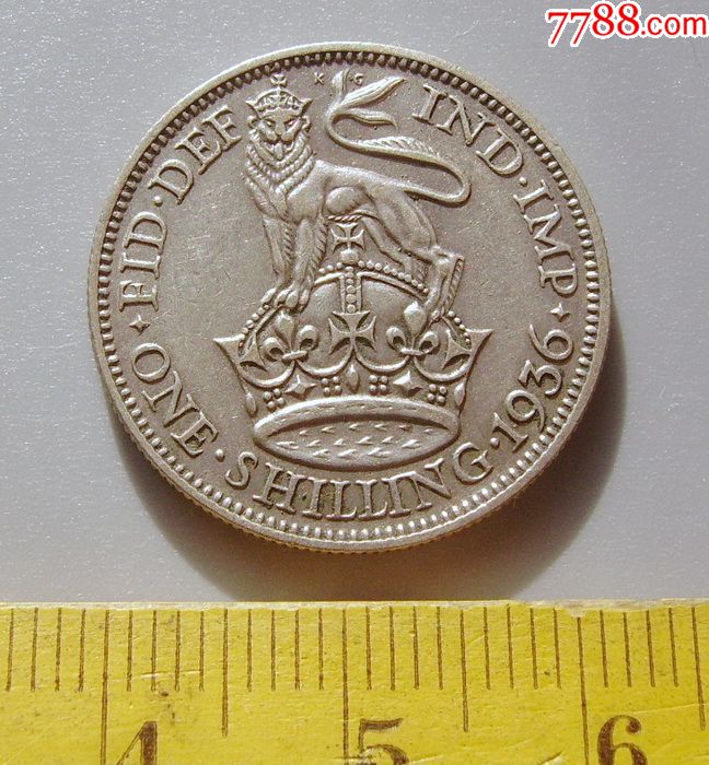 p5418英国1936年一先令银币
