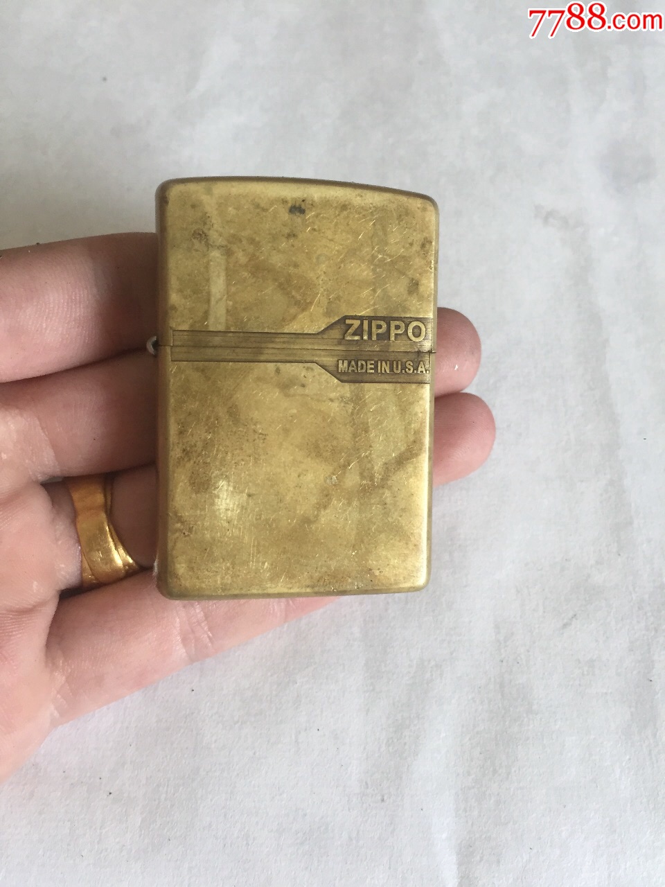 zippo火机,铜机
