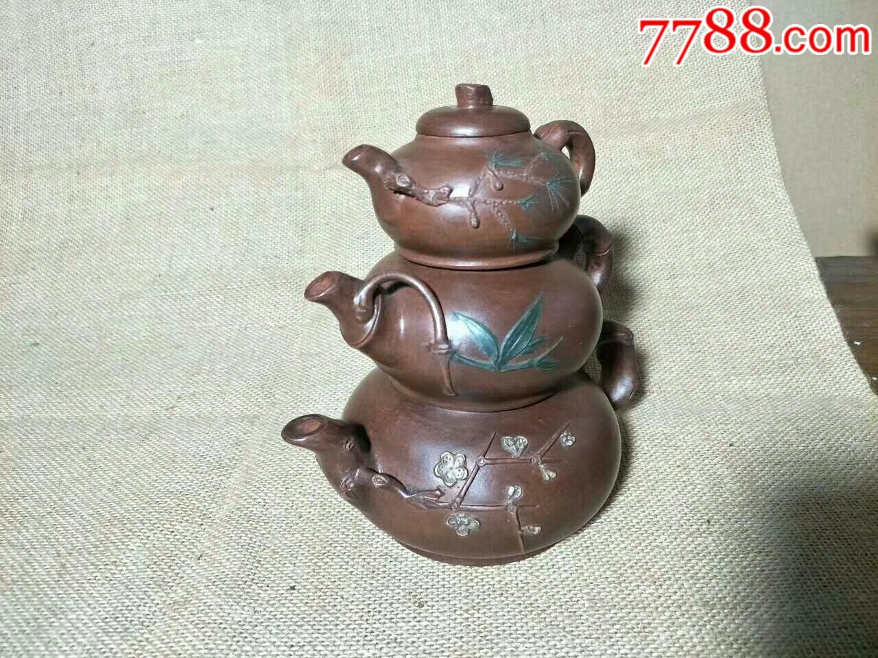 顾景舟松竹梅套装紫砂壶