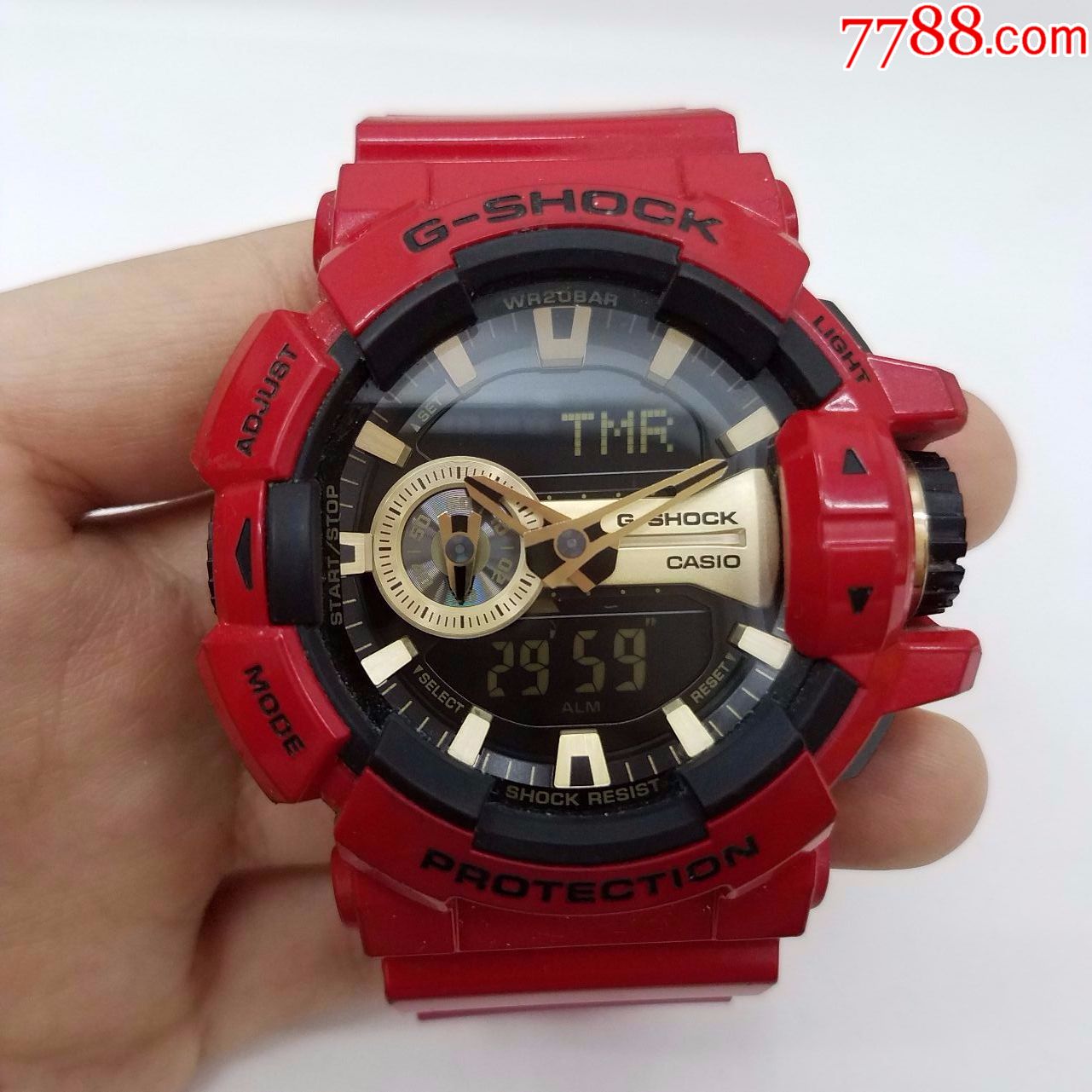 日本卡西欧g-shock电子男表【5398机型】【威武雄鸡底盖】【独特红黑