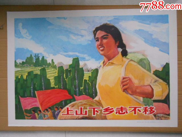 广西宣传画:,上山下乡志不移,1974.8,广西人民出版社一印