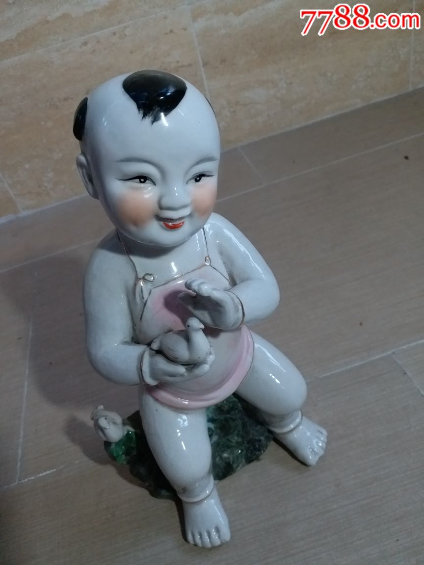 彩瓷娃娃玩鸟无磕碰