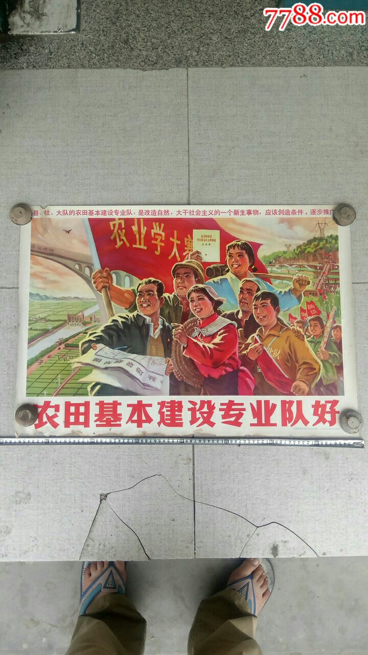 77年河南省革命委员会水利局印,农业学大寨,年画/宣传画_第2张