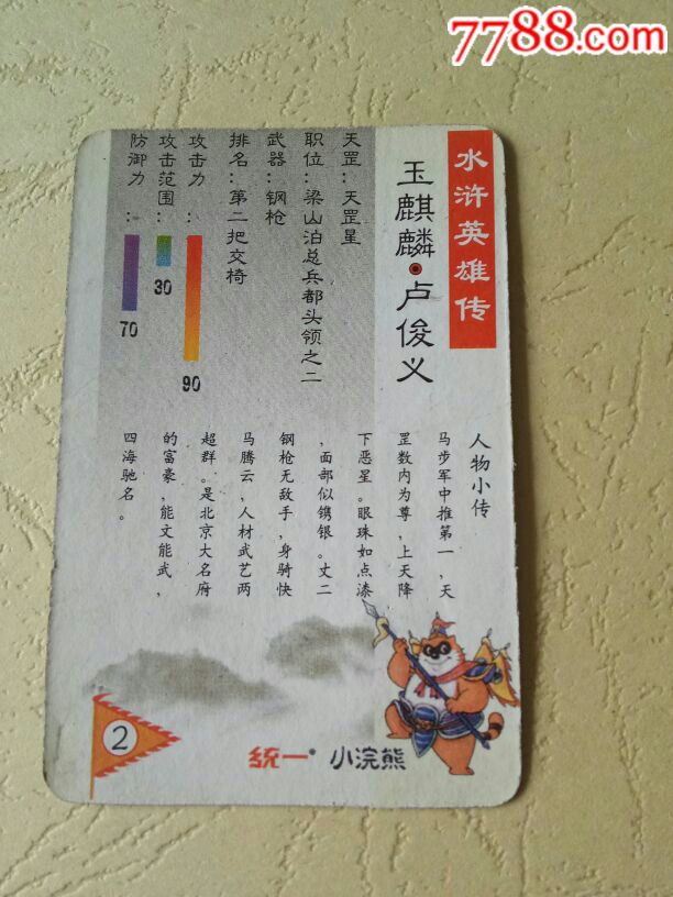 小浣熊水浒卡1张卢俊义