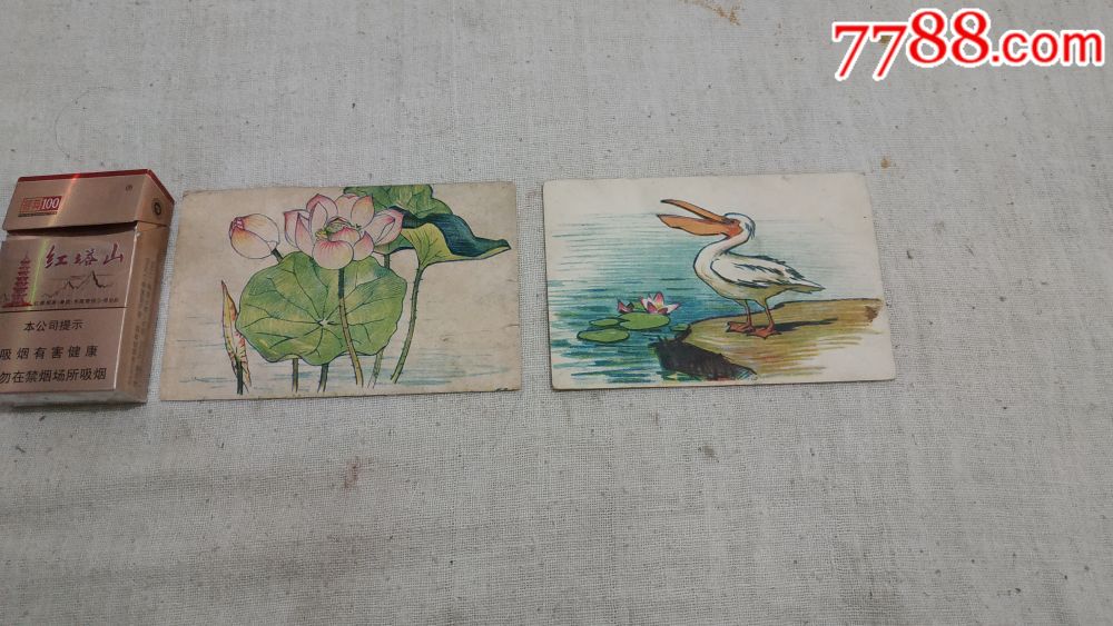 手工绘画明信片不知是谁画的
