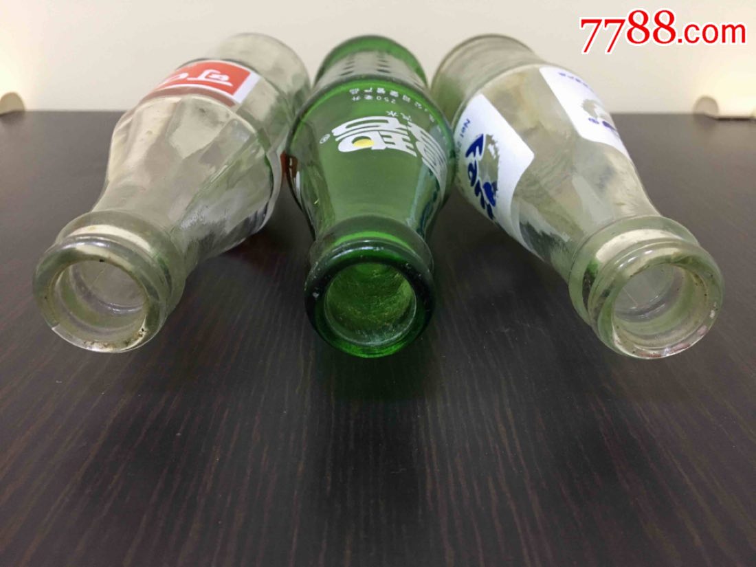 90年代可乐雪碧芬达玻璃瓶-玻璃汽水瓶