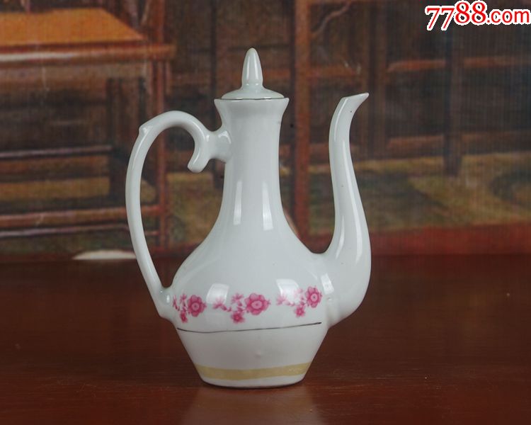 景德镇陶瓷/东风瓷厂粉彩花卉酒壶_价格168元_第4张