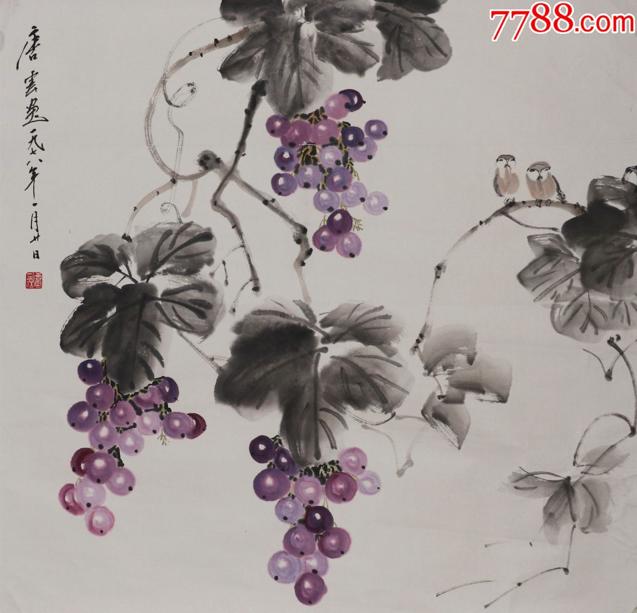 中国美术家协会上海分会副主席唐云花鸟画