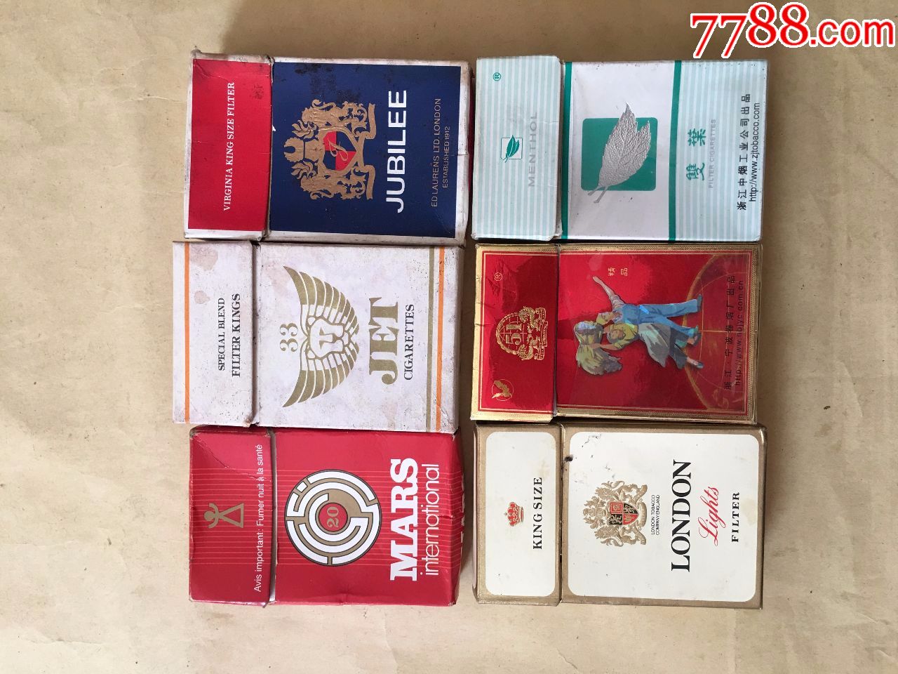 流动烟盒,6种合拍,品相以实物图片为标,锡纸全部有