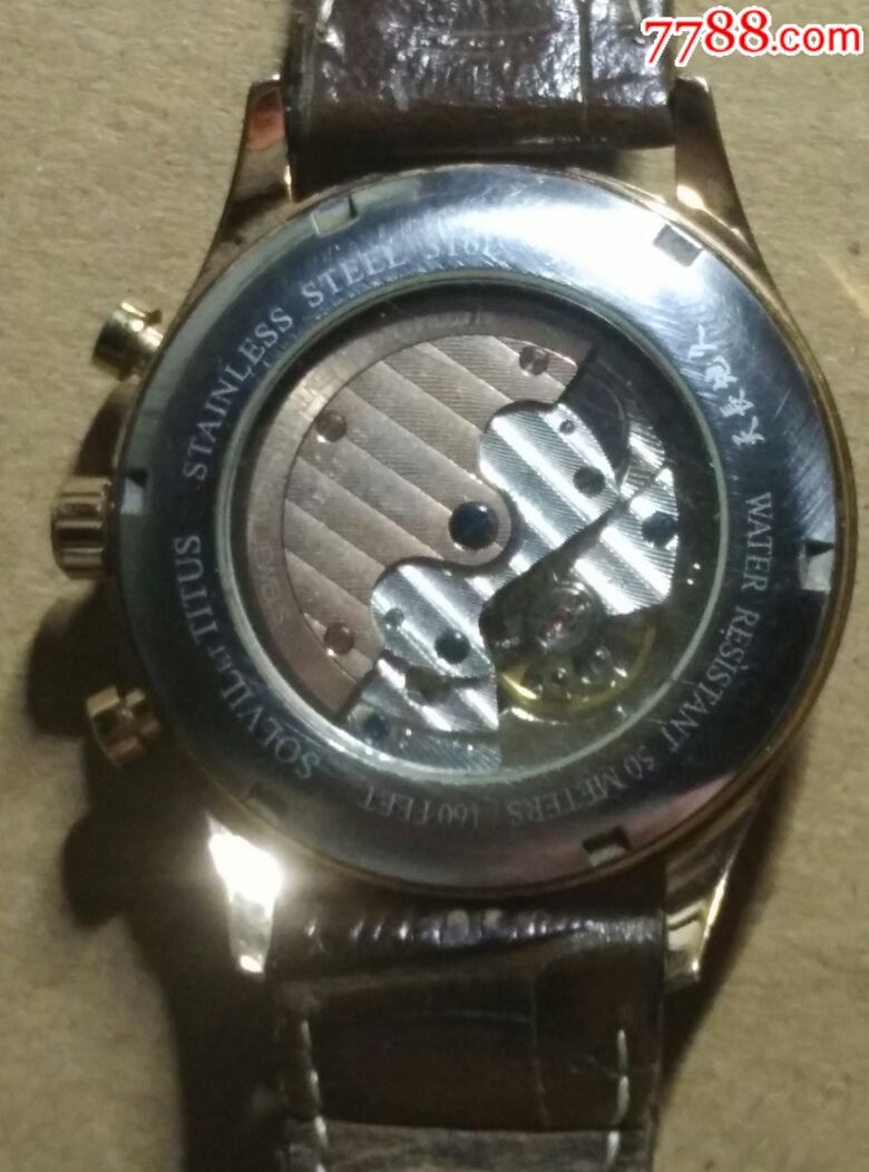 铁达时"天长地久系列自动机械表,表径连把头42mm,走时正常_手表/腕表