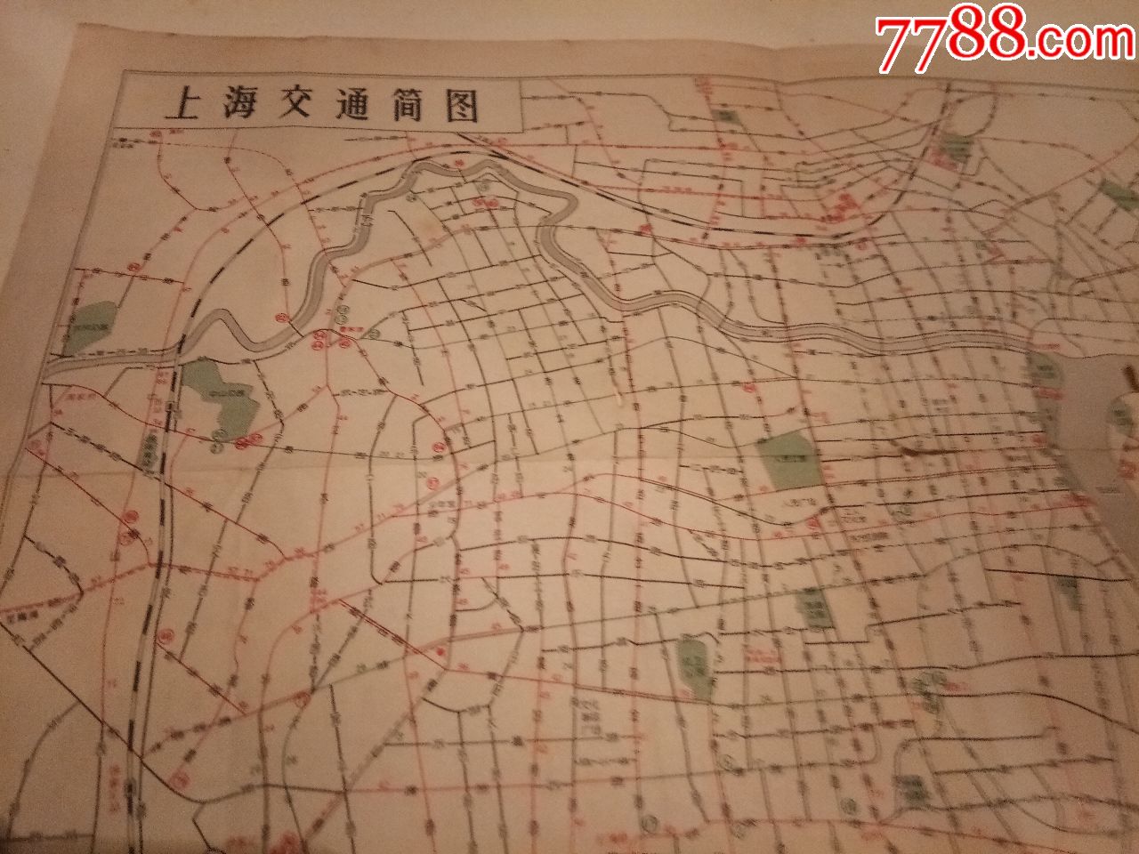 1968年.上海交通简图【长.38.cm.宽.27.cm】