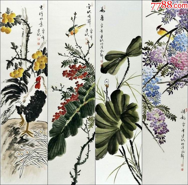 花鸟国画原作 属性: 花卉画原画,,水墨/写意画法,,年代不详,,四尺138*