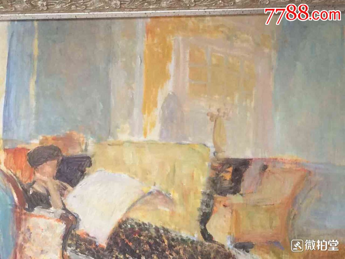 沙发上的女人-au18002973-油画原画-加价-7788收藏