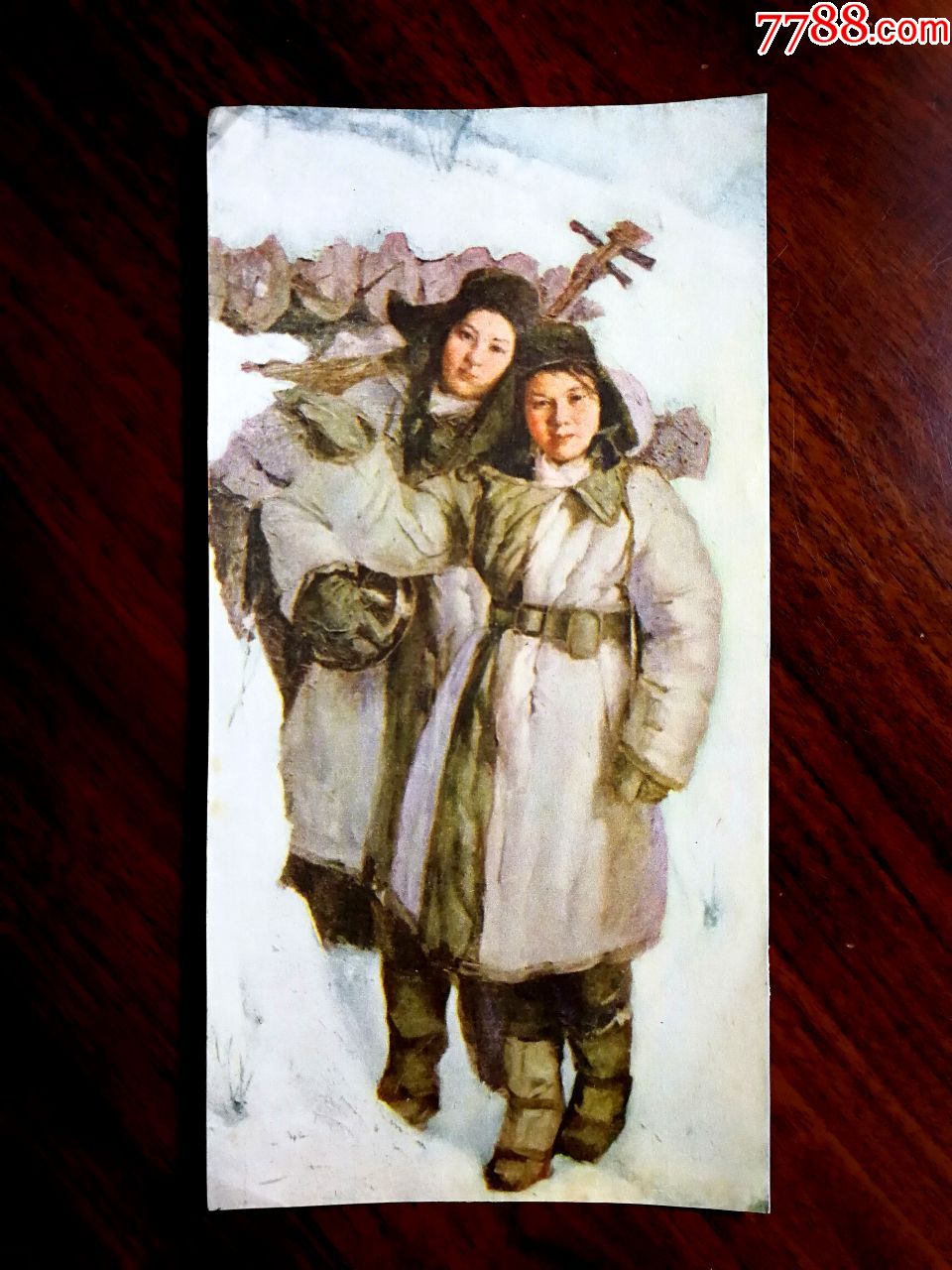 怀旧宣传画唤醒童年梦女兵油画尺寸230x120公分