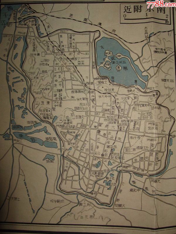 双面印1937年上海附近明细地图背面南京上海详细地图