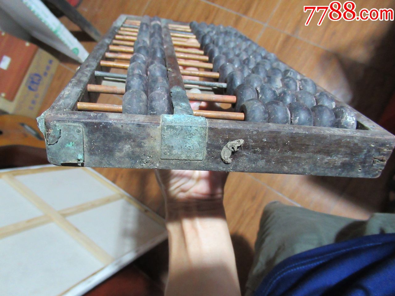荷花牌的算盘,框子酸枝木的13档算盘