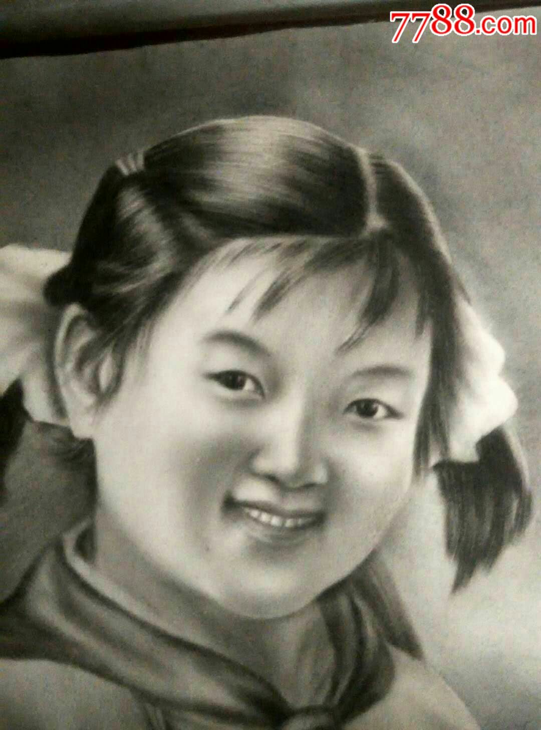 炭精人物画