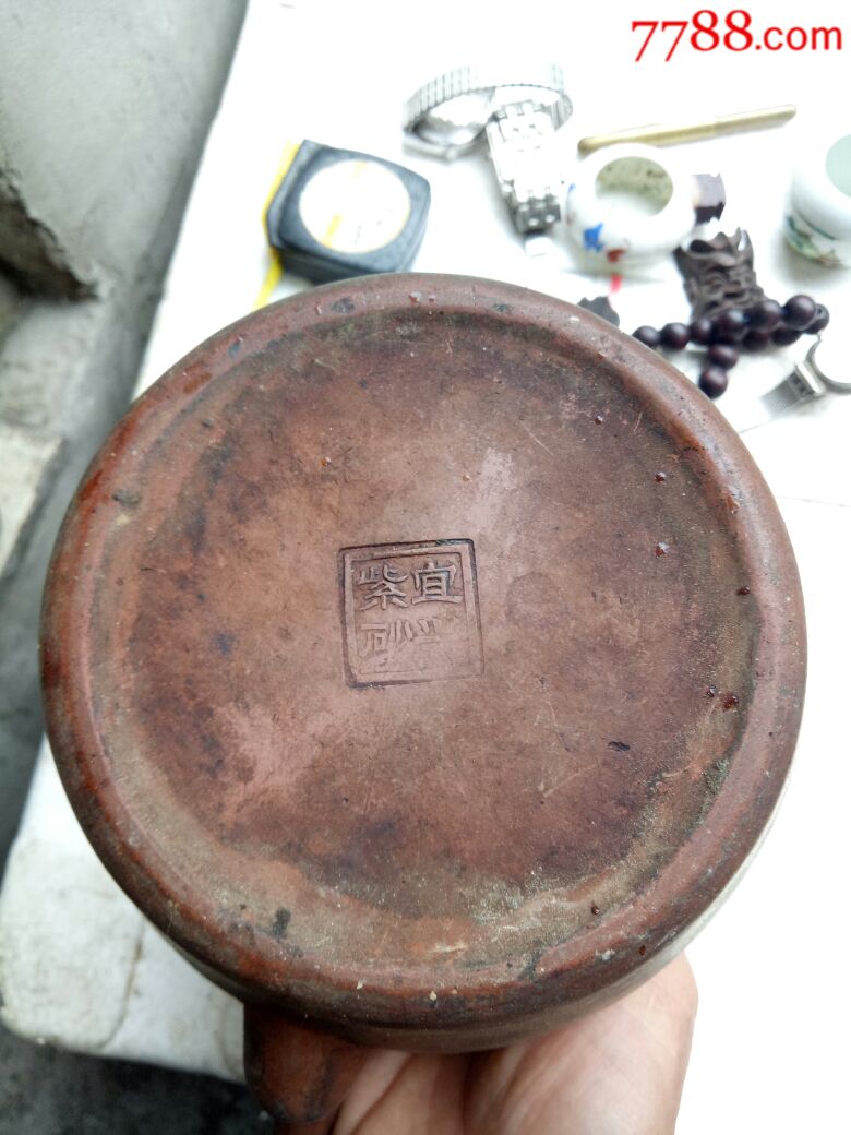 老提梁式紫砂壶,无磕碰