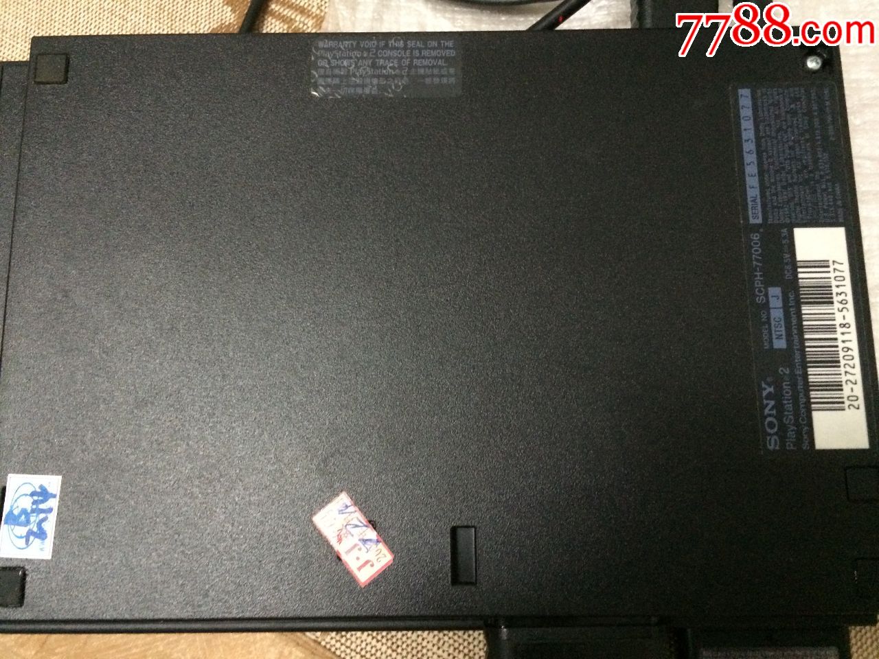 一台带纸箱sony索尼ps2薄机型电视游戏机,3天拍