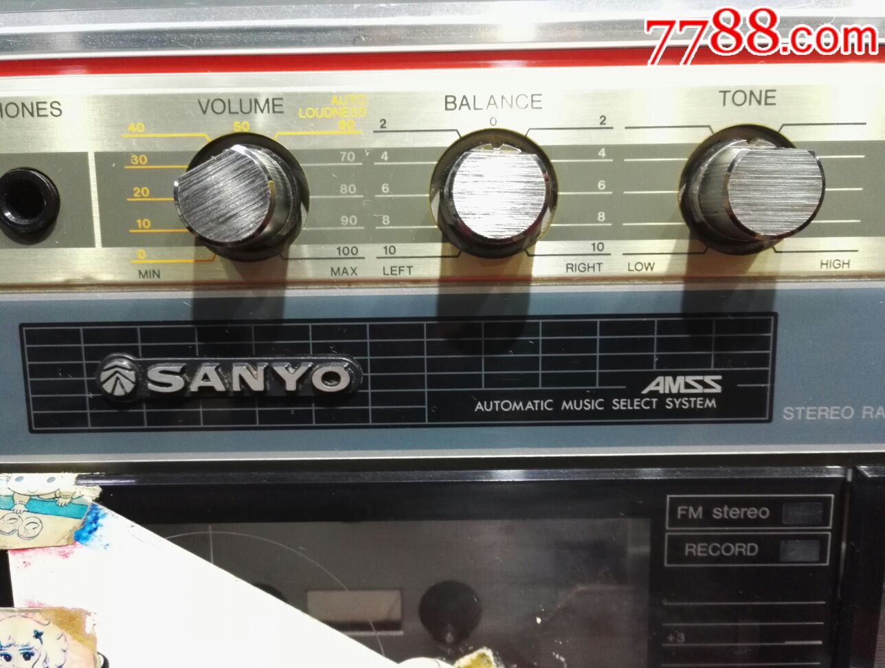 日本sanyo《三洋》收录机,老式三用录音机.