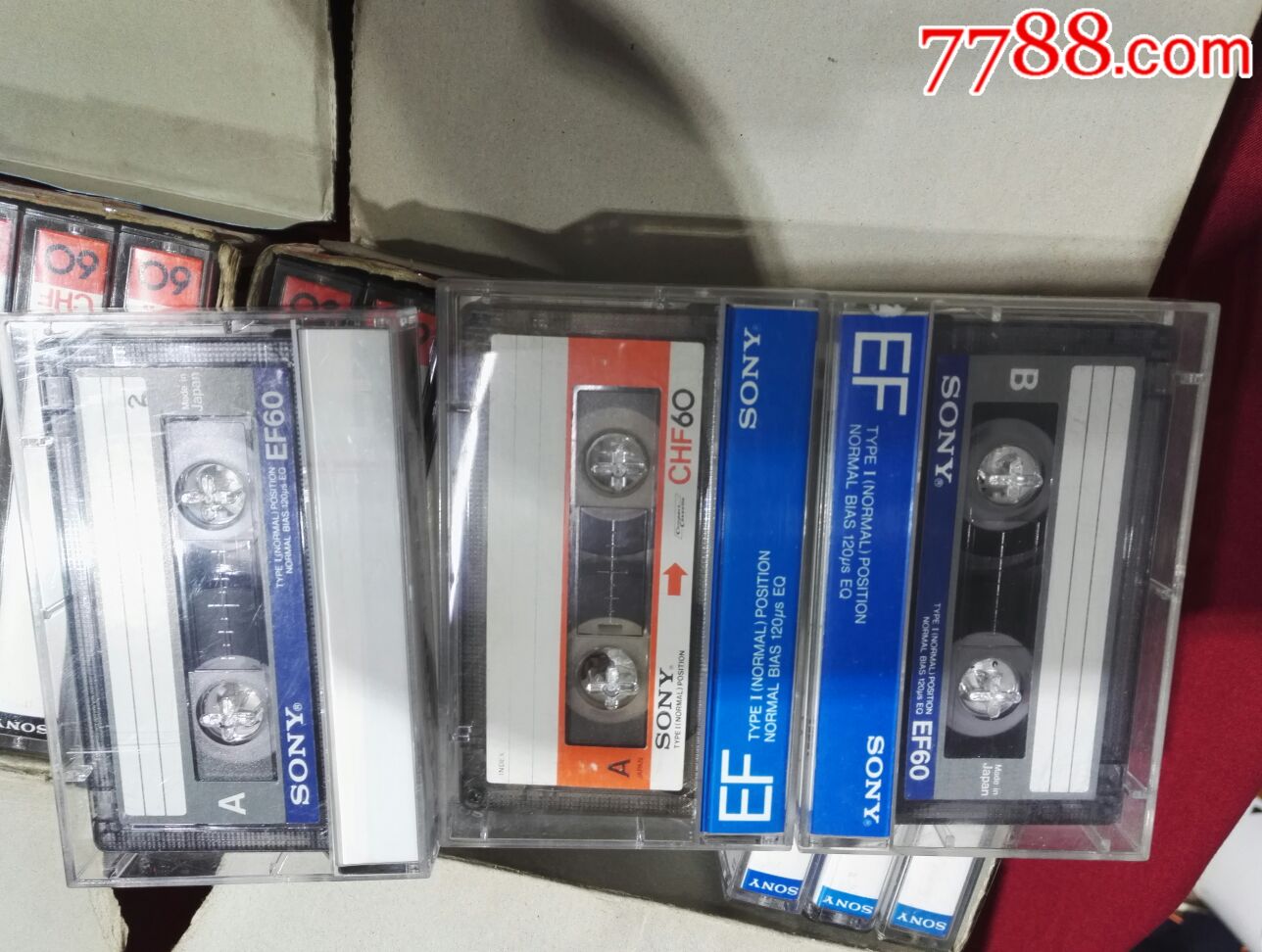 日本原装sony(索尼)空白磁带四盒(40盘,私人录制的音乐,歌曲等内容.