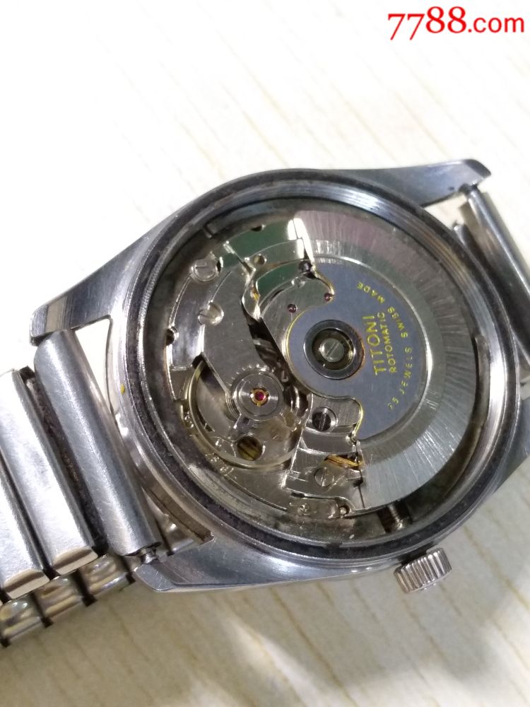 老古董老表收藏titoni瑞士梅花2879机芯男式自动机械手表腕表
