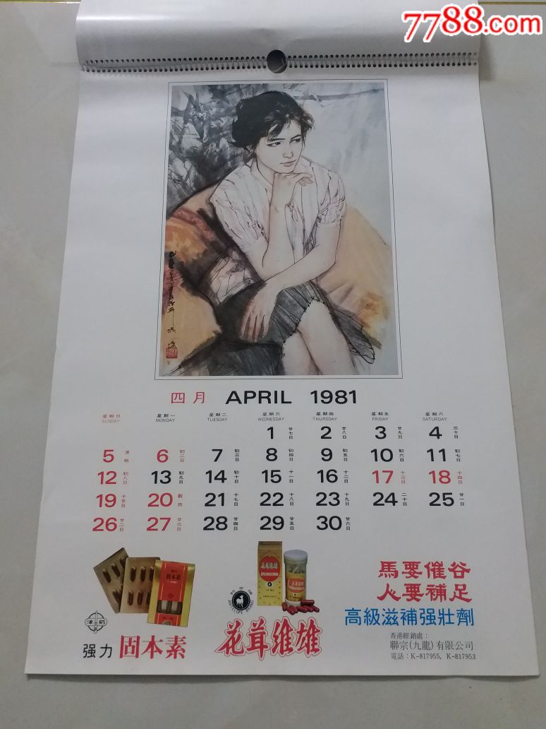 1981年大变/林墉作品集/联宗(九龙)有限公司/广告挂历