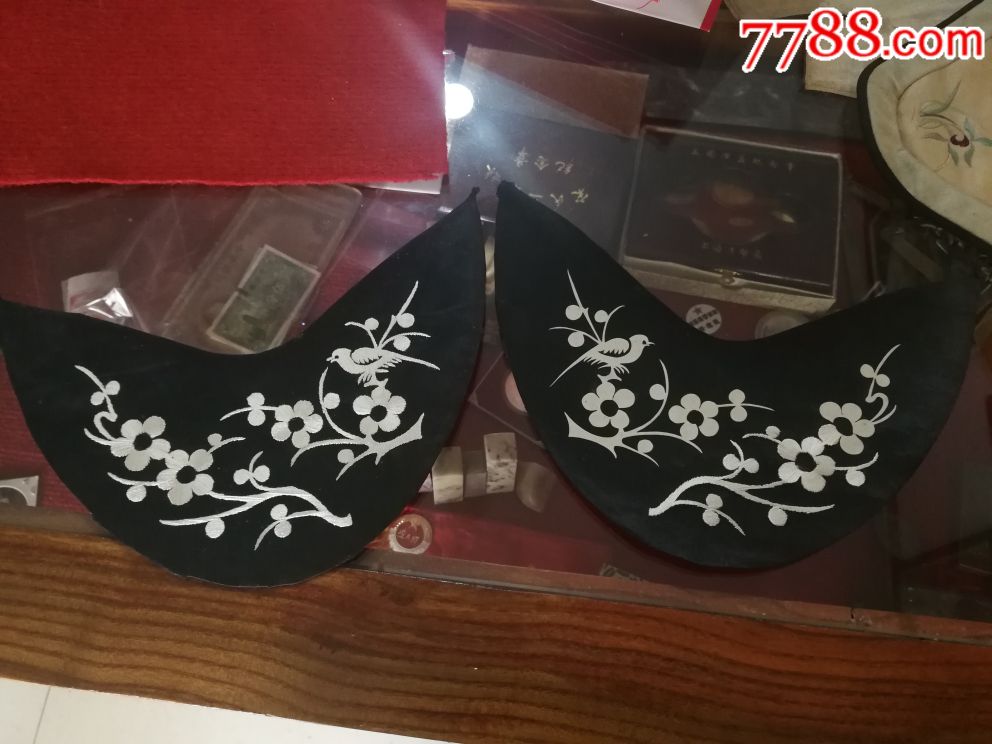 漂亮的刺绣鞋面一对_绣花鞋/鞋垫_宝贝嘉一【7788收藏