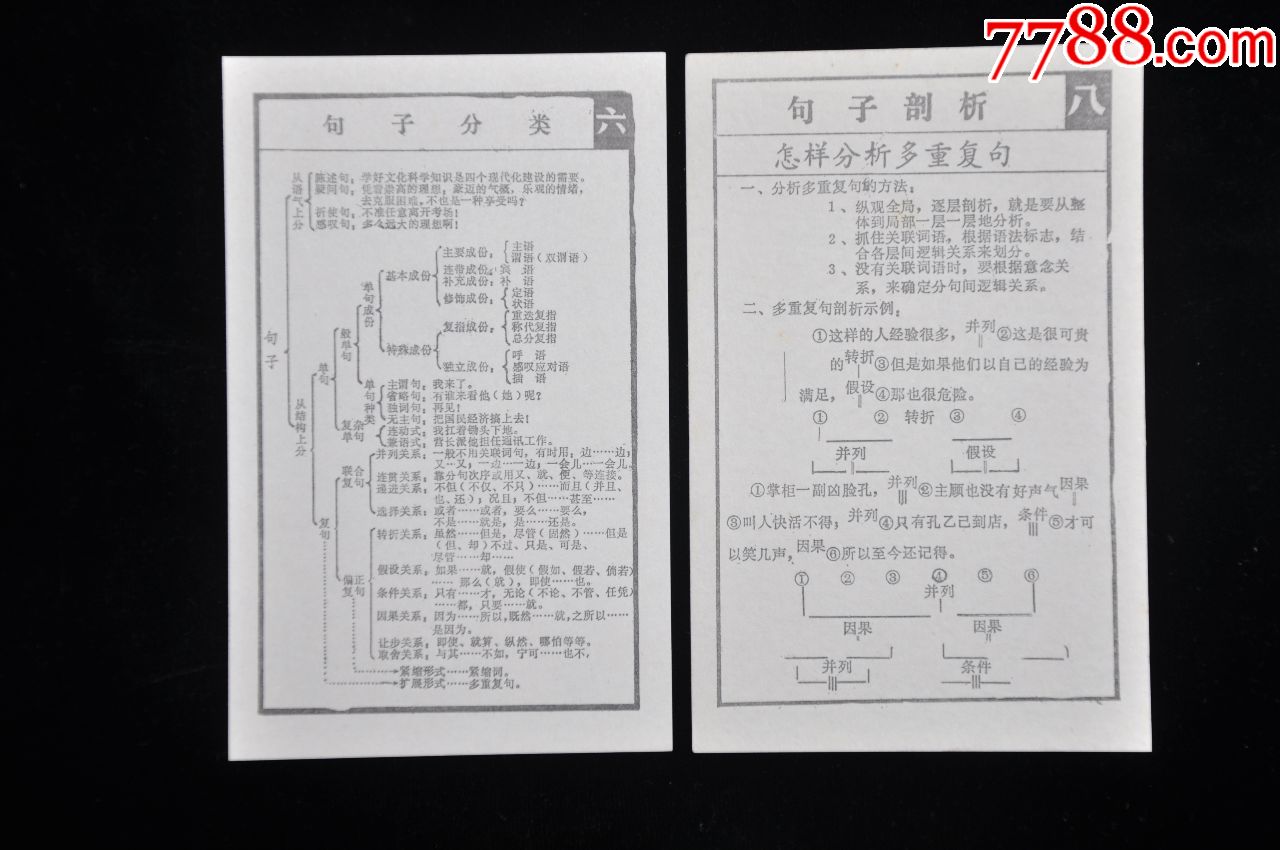 语文知识卡片一套