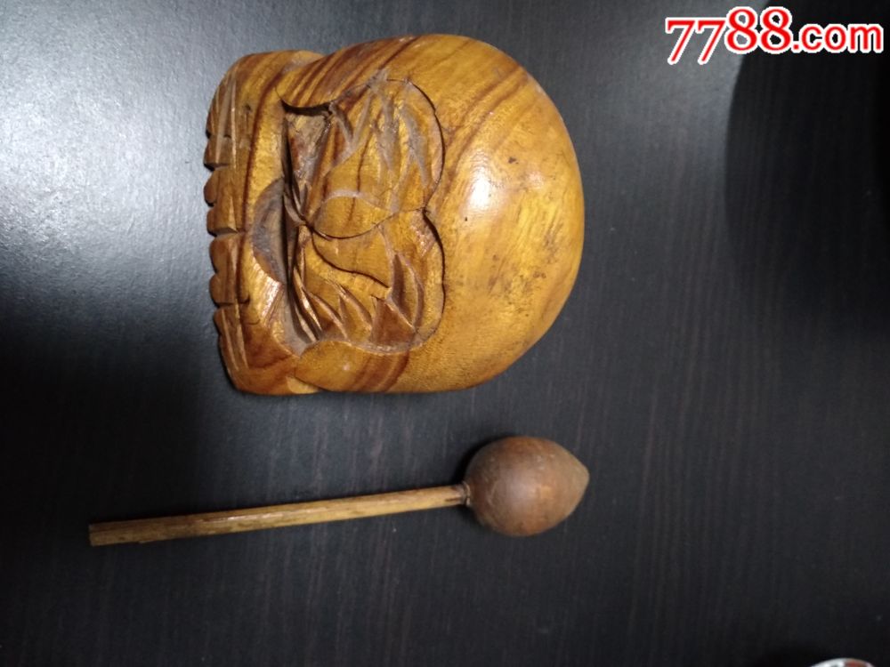 早期压手老法器木鱼