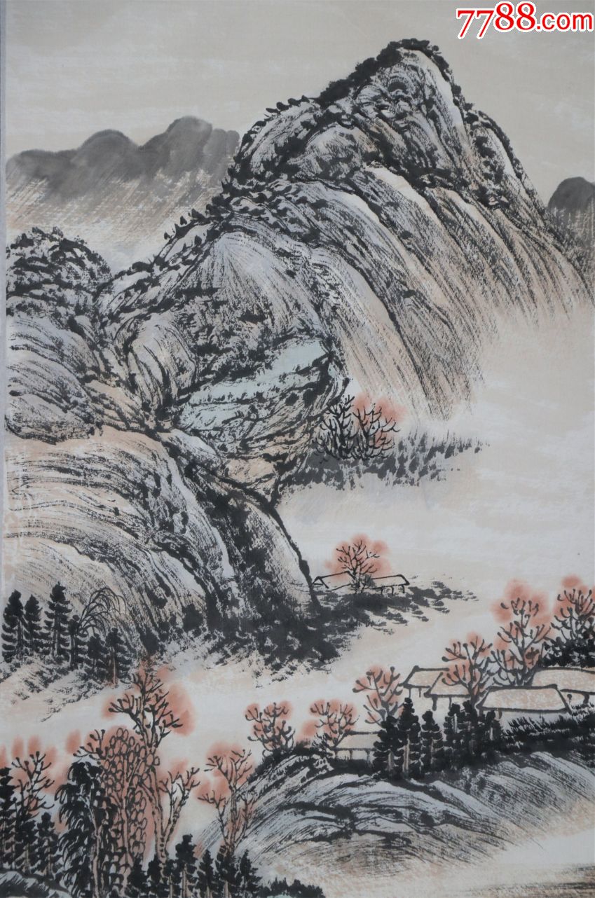 《汪琨》近代海派画坛的山水画以四王一山水四条屏_山水国画原作_第16