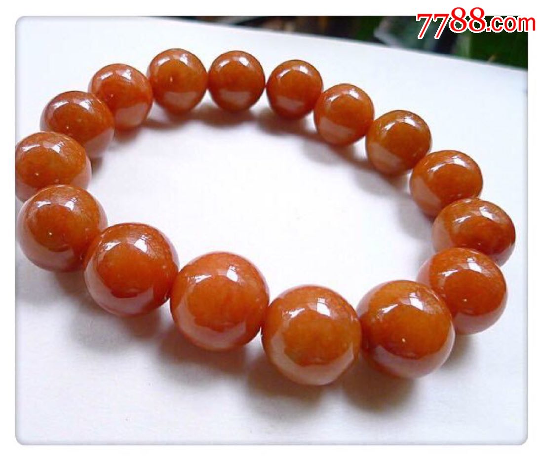 保真精品【缅甸天然翡翠a货*老坑冰糯种帝王红圆珠手串】
