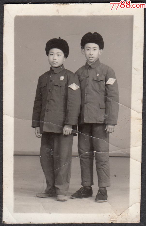 文革两个红小兵合影-价格:10元-au18639439-老照片-加价-7788收藏