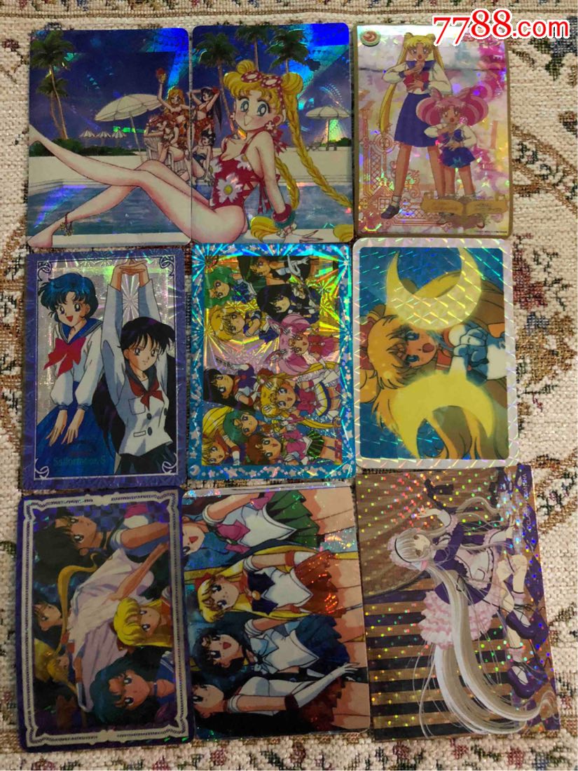 美少女战士9张，闪卡，卡片