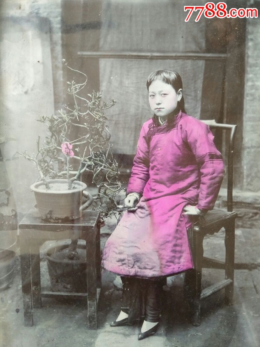 清代彩色美女-au18700077-老照片-加价-7788收藏__中国收藏热线