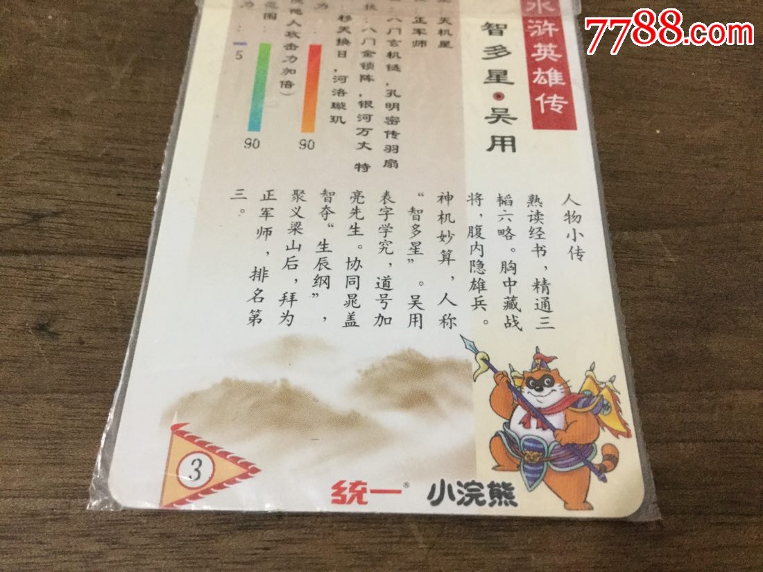 统一小浣熊水浒英雄传——智多星吴用(原袋未坼封硬闪