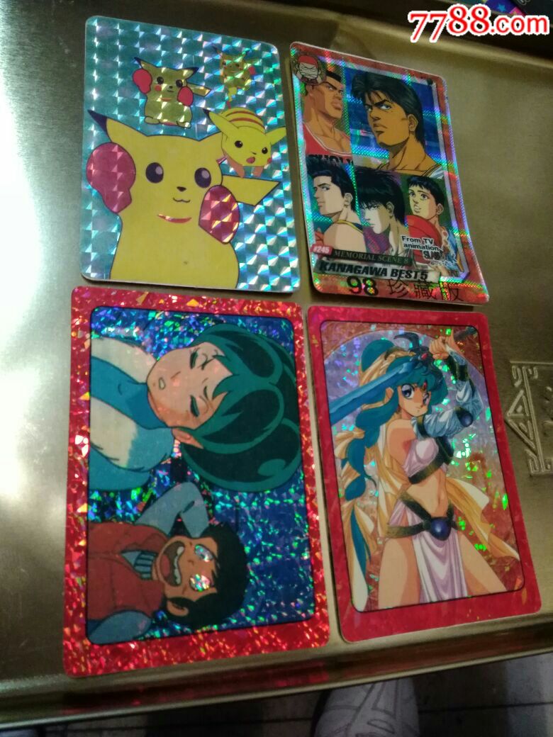 日本闪卡4枚