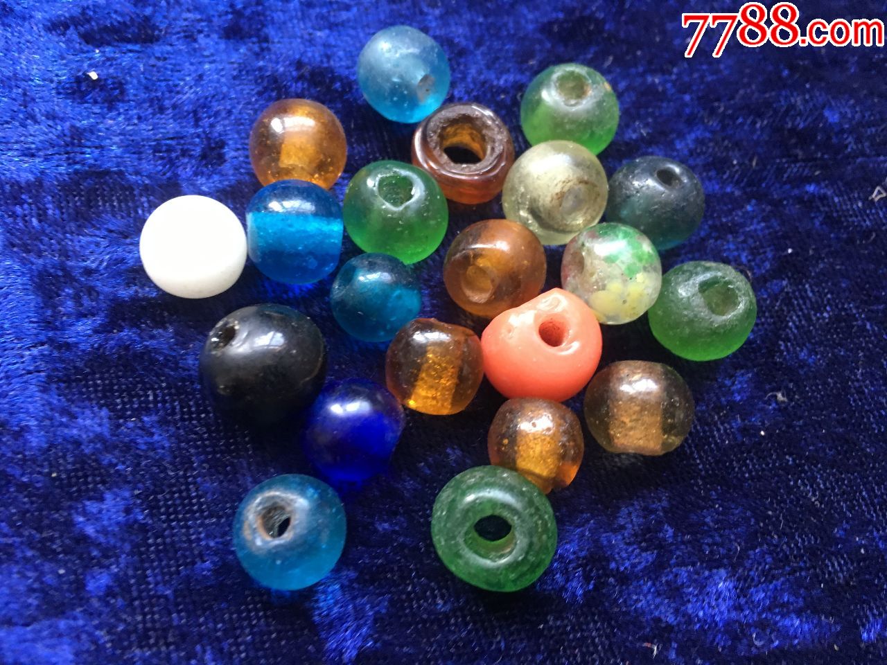 清代时期老琉璃桶珠一组_价格10元_第4张