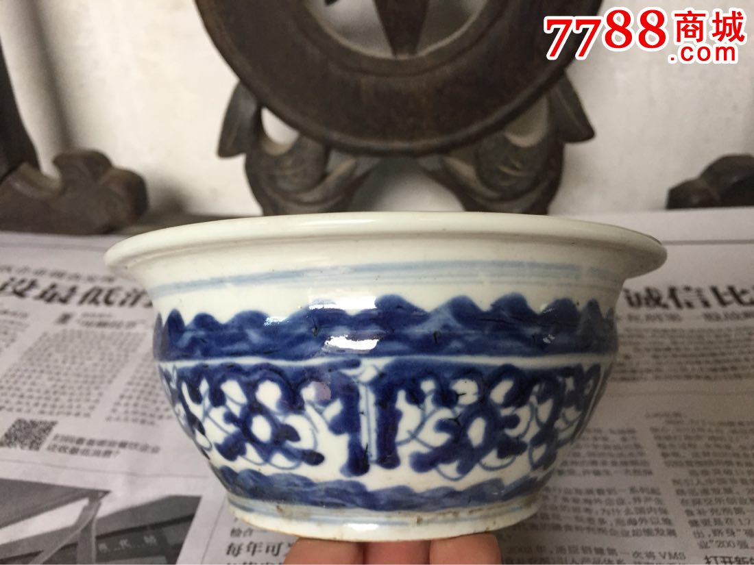 清代青花香炉-价格:130.0000元-au19180427-青花瓷