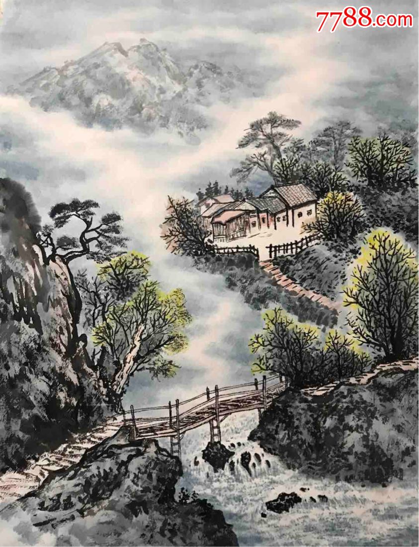 彩墨山水画